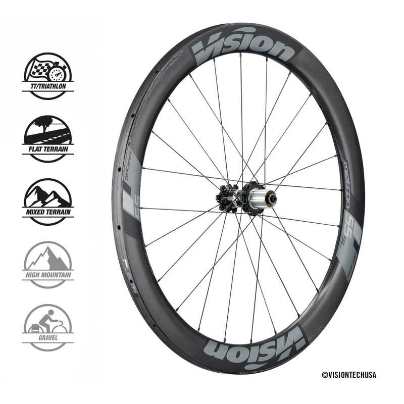 Vision Metron 55 SL Carbon Laufradsatz 28" | Disc | Tubular Schlauchreifen | Centerlock | Shimano HG