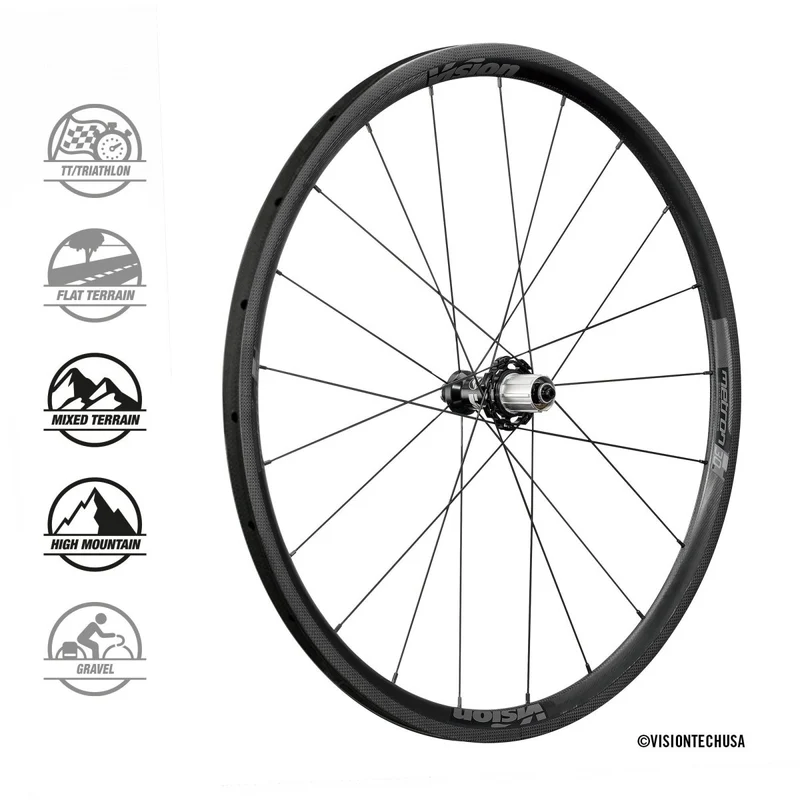 Vision Metron 30 SL Carbon Laufradsatz 28" | Felgenbremsen | Tubular Schlauchreifen | Shimano HG