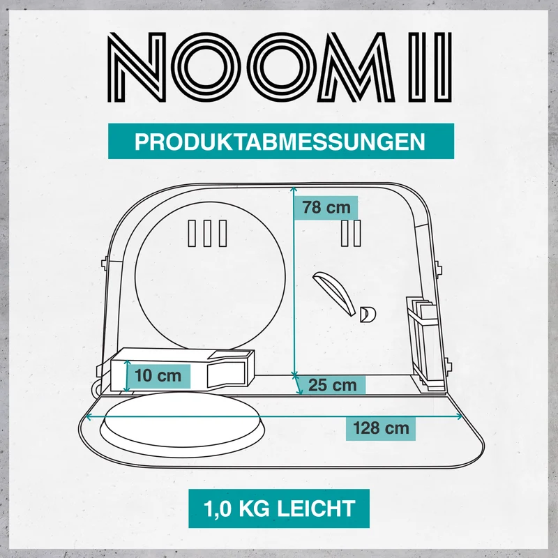 NooMii Fahrrad-Transporttasche mit Rollen – 128 × 78 × 25 cm