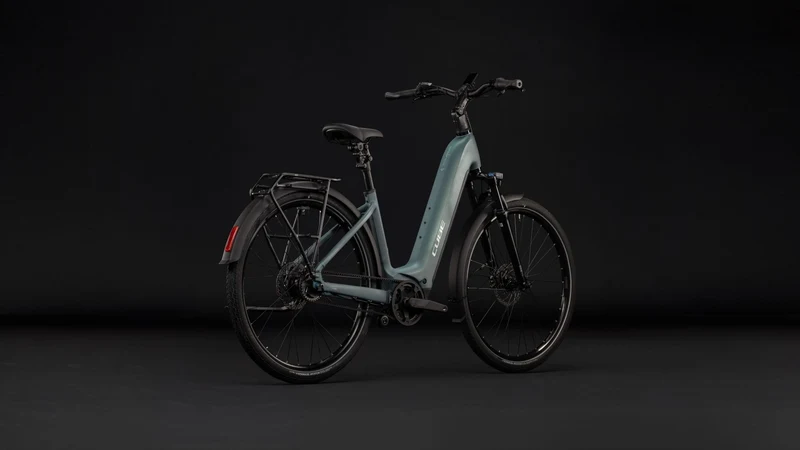 Cube Touring Hybrid Deluxe SLX 800 Wh E-Trekkingbike Easy Entry 28" greengranit´n´green