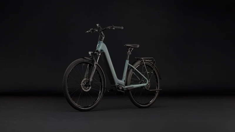 Cube Touring Hybrid Deluxe SLX 800 Wh E-Trekkingbike Easy Entry 28" greengranit´n´green