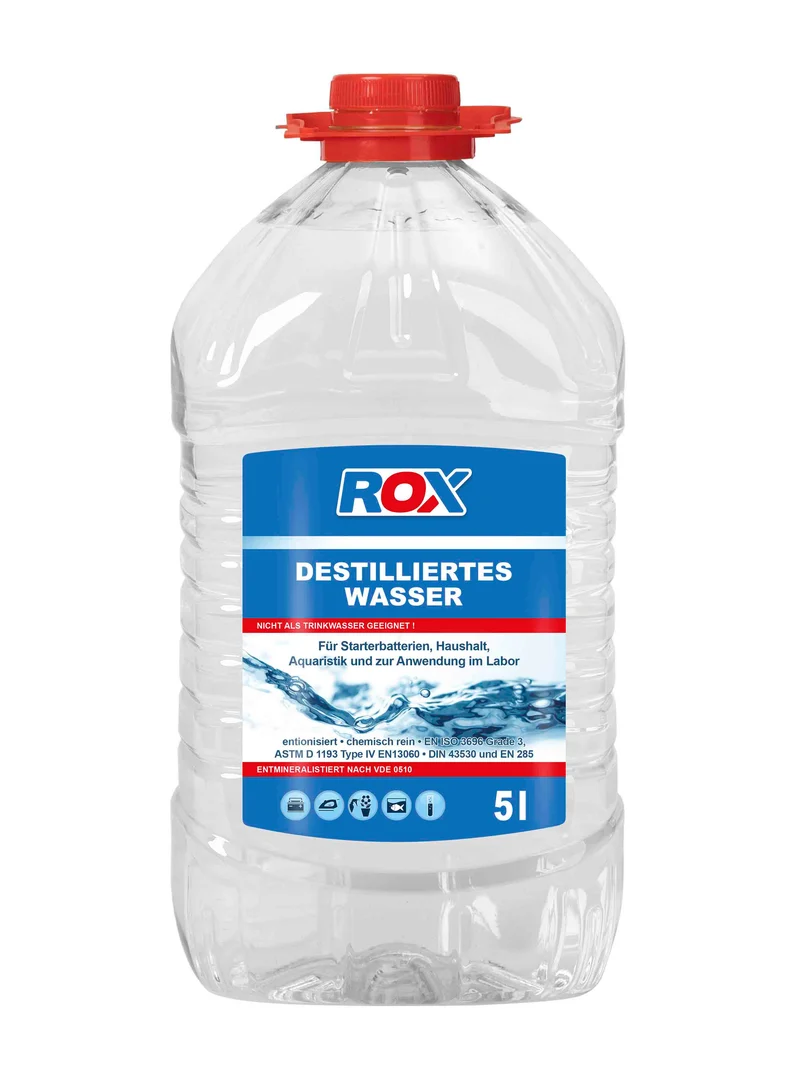 ROX Akkuwasser 5 ltr – Für technische Anwendungen