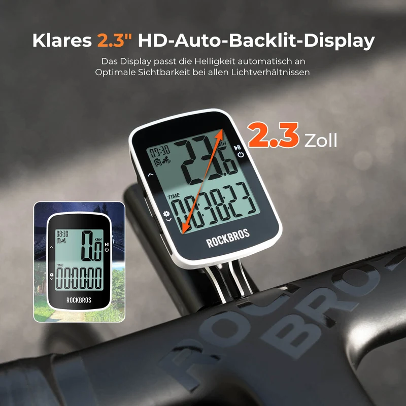 ROCKBROS Fahrradcomputer Kabellos GPS R1
