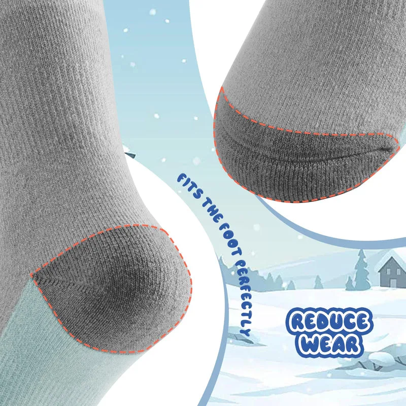 Qunature Jungen Skisocken Kinder Thermosocken