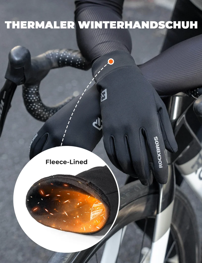 ROCKBROS Fahrradhandschuhe Anti-Rutsch Reflektierend
