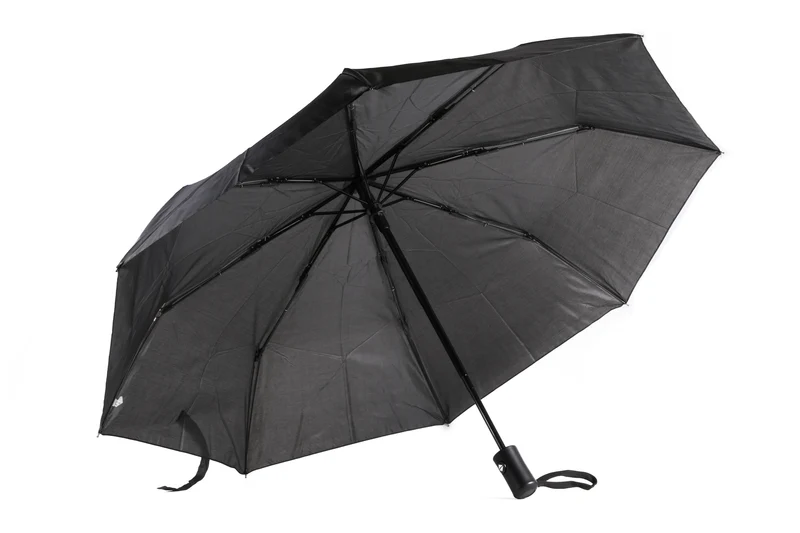 Impliva Regenschirm Mini schwarz automatisch – Durchmesser 95 cm, Farbe schwarz, 95 cm