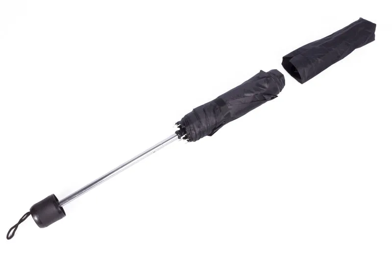 Impliva Regenschirm Mini schwarz automatisch – Durchmesser 95 cm, Farbe schwarz, 95 cm