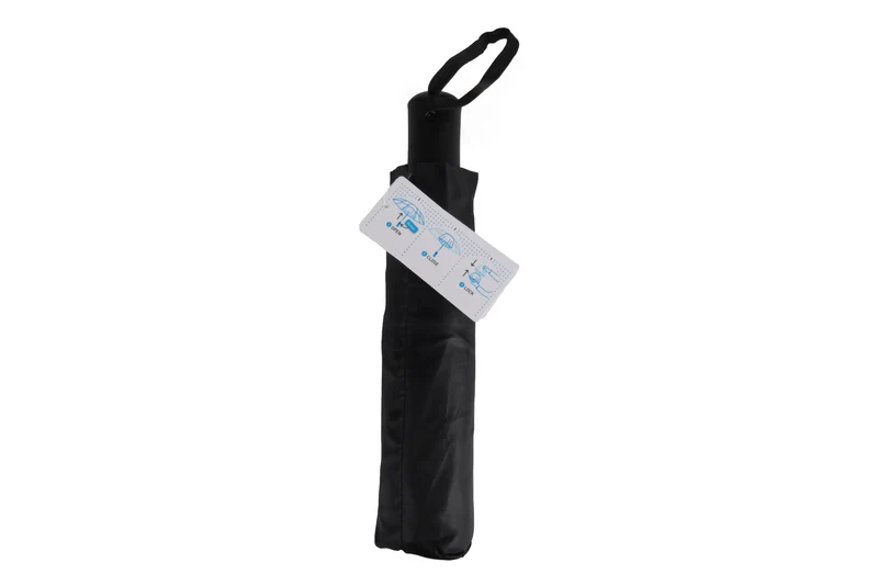 Impliva Regenschirm Mini schwarz automatisch – Durchmesser 95 cm, Farbe schwarz, 95 cm