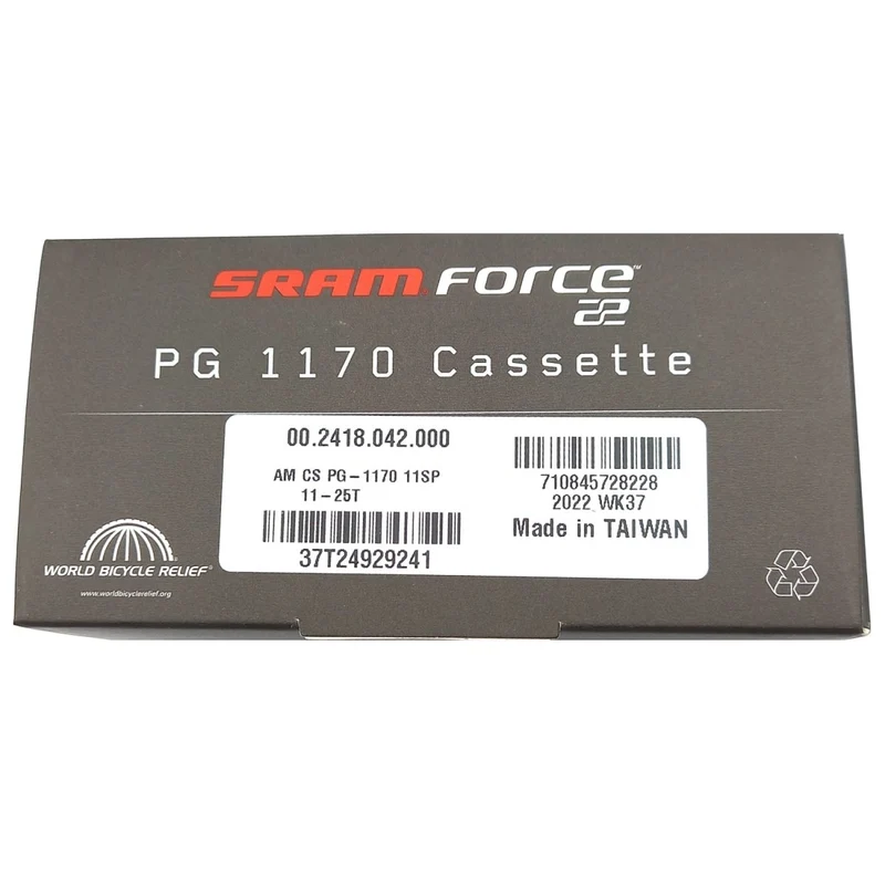 SRAM Force PG-1170 Kassette 11-fach | 11–25 Zähne | silber | Rennrad