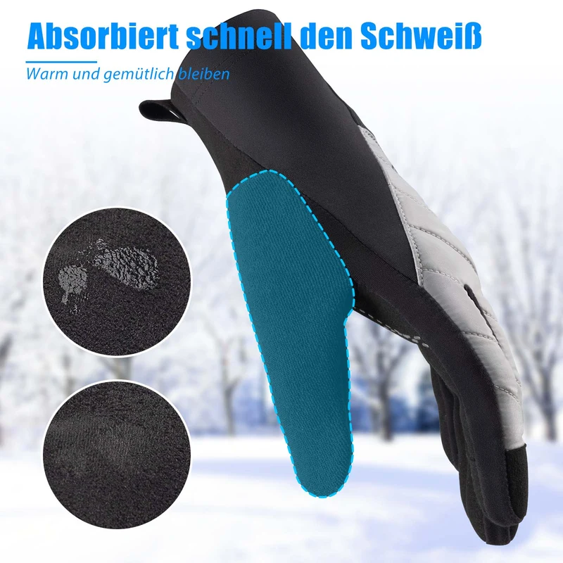 ROCKBROS Fahrradhandschuhe Winter/Herbst Vollfinger Thermo Sport Unisex