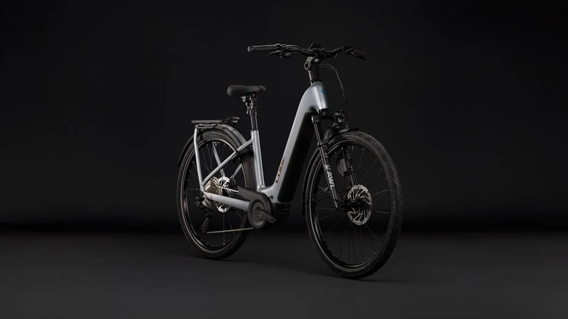 Cube Kathmandu Hybrid EXC 800 Wh E-Trekkingbike Easy Entry 28" slategrey´n´chrome