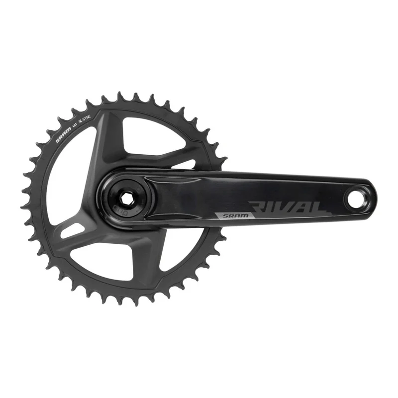 SRAM Rival Kurbel 1x12-fach DUB Wide | 170 mm | Kettenblatt 40 Zähne | Rennrad / Gravel | schwarz