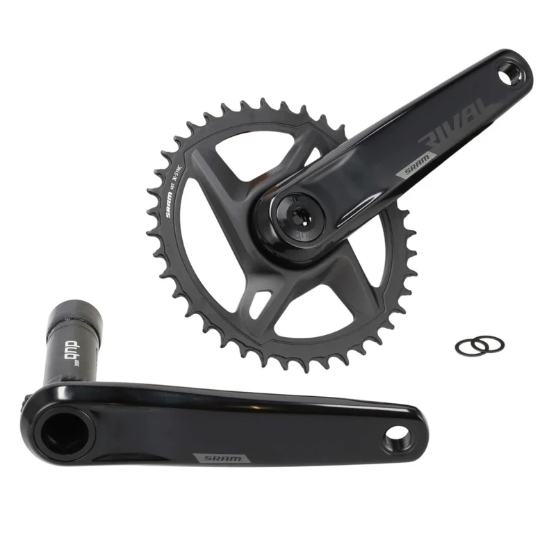 SRAM Rival Kurbel 1x12-fach DUB Wide | 175 mm | Kettenblatt 40 Zähne | Rennrad / Gravel | schwarz