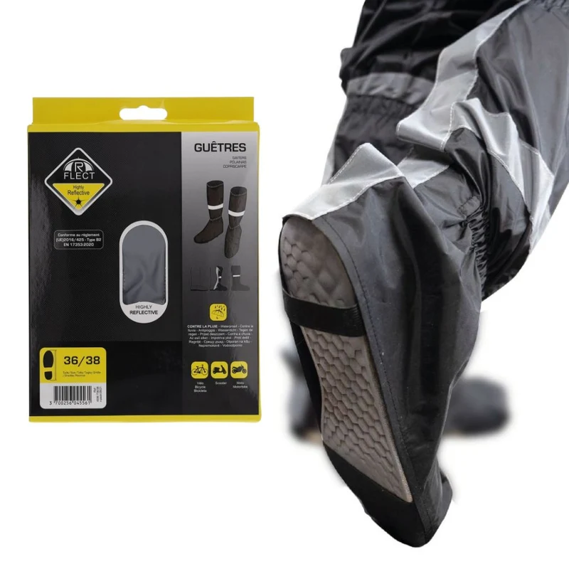 Guêtres imperméables haute visibilité pour cycliste R FLECT