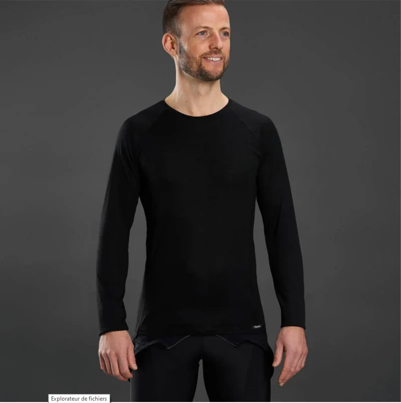 Sous-vêtement manches longues Grip Grab 50% mérinos 50% polyester