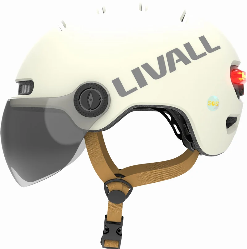 B-Ware - Livall L23 City Helm mit Visier weiß (Gebrauchtware)