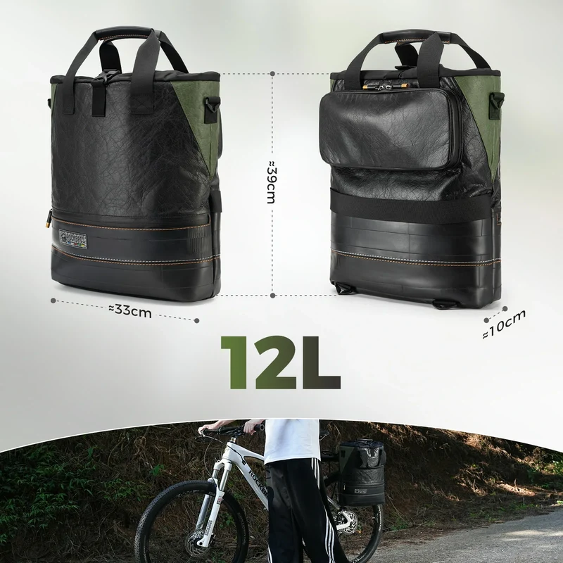 ROAD TO SKY Fahrrad-Gepäckträgertasche 12L