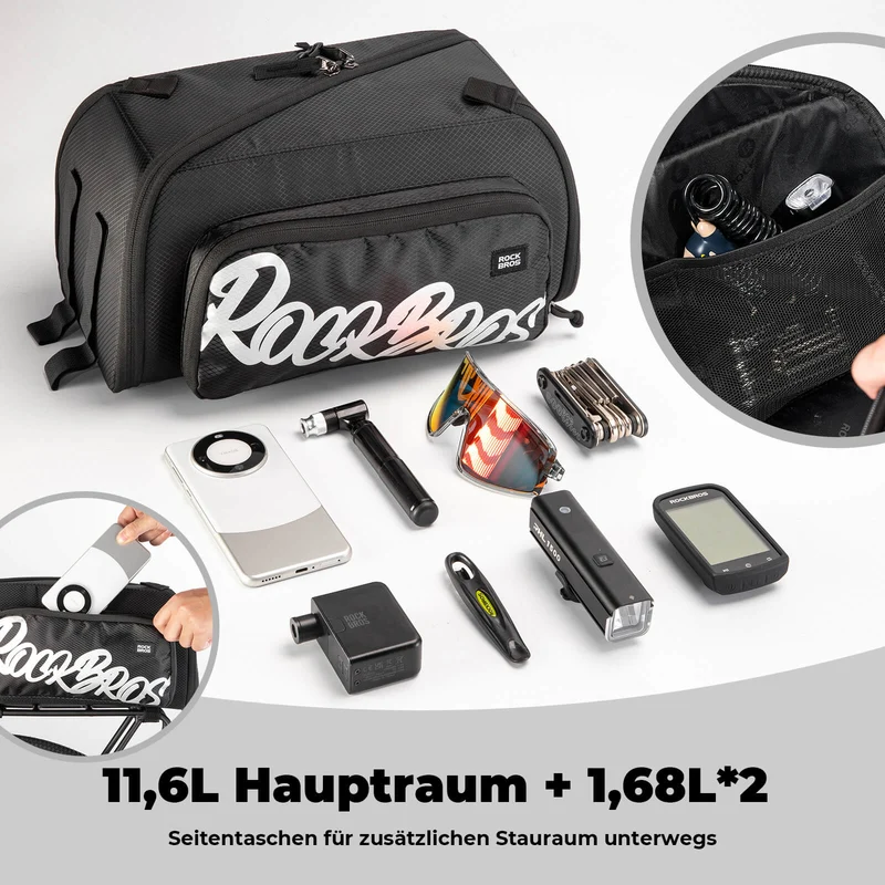 Faltbare Einteiler-Gepäckträgertasche für den Gepäckträger