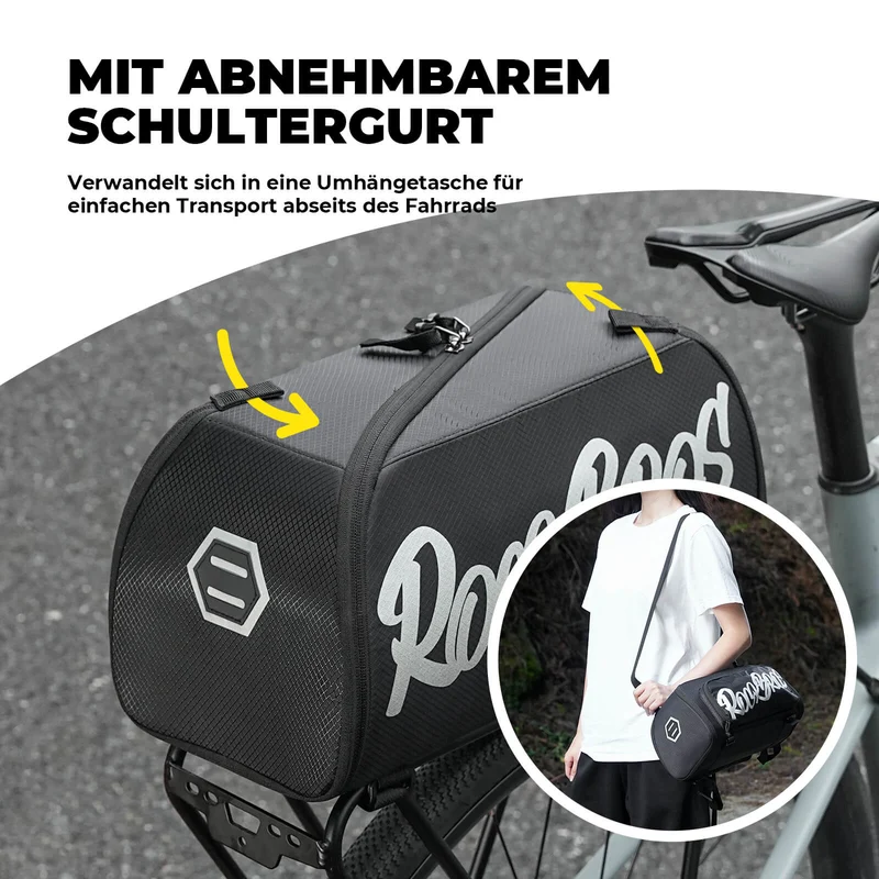Faltbare Einteiler-Gepäckträgertasche für den Gepäckträger