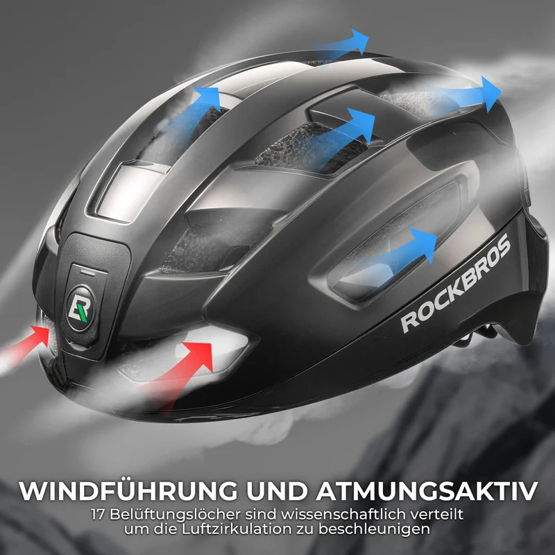 Fernsteuerbarer Smart Fahrradhelm mit Licht