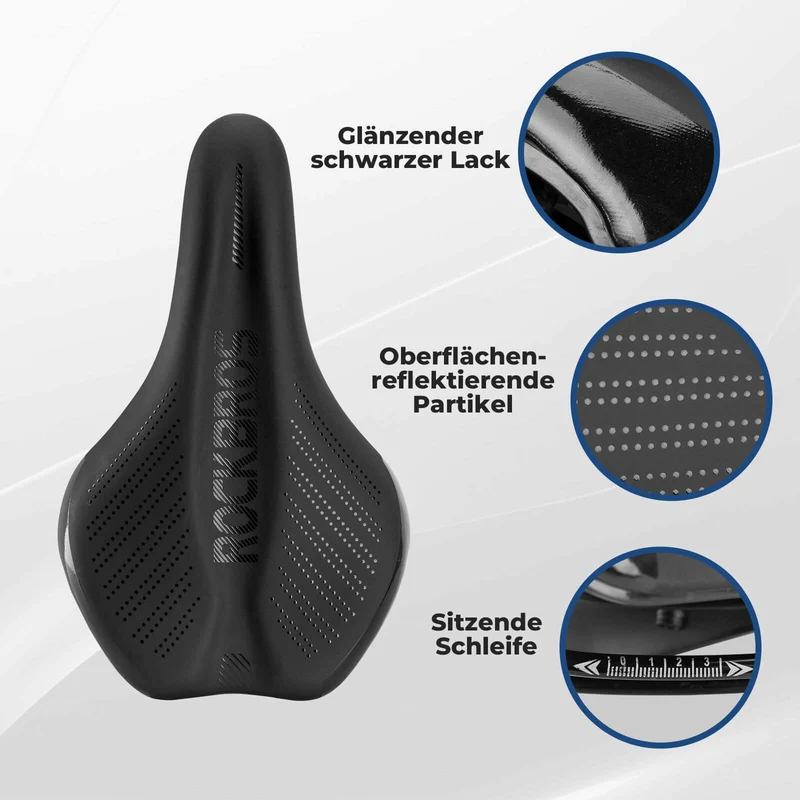 Fahrradsattel Komfortabel Gel mit überzug & Schraubenschlüssel