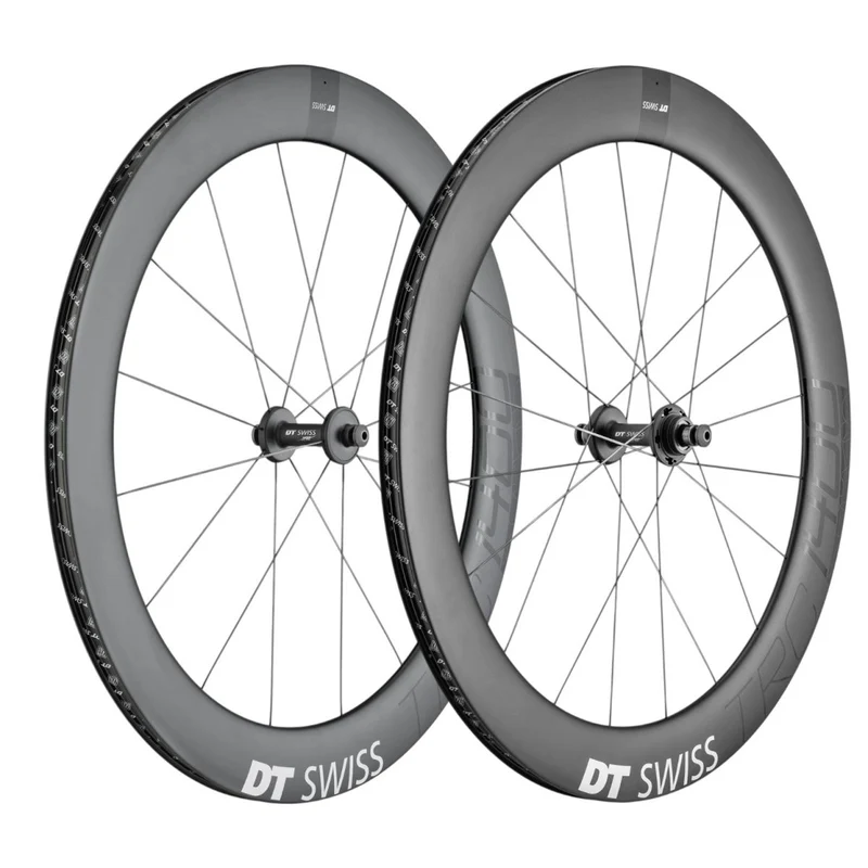 DT Swiss TRC 1400 DICUT 65 Carbon Bahn Laufradsatz 28" | Single Speed | 9x100 mm + 10x120 mm Bolt-on | Aero