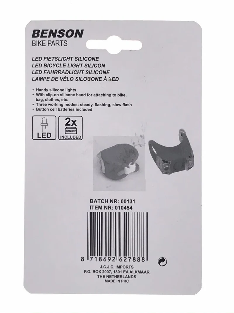LED-Fahrradlicht 2-tlg. Silikon – Funktionen: schnelles Blinken – langsames Blinken – an – aus, 31,8 mm