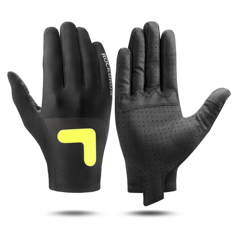 ROCKBROS Radhandschuhe MTB Frühling Herbst Atmungsaktiv Touchscreen Unisex