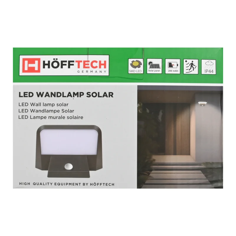LED-Wandleuchte Solar – Erfassungsbereich 3 - 5 m, Helligkeit 800 Lumen, LED 40 LED weiß SMD