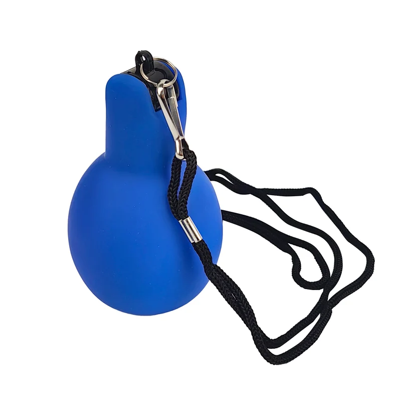 Handpfeife blau – Maße Pfeife 4,5 x 1,7 cm, Länge Kordel 45 cm, 1,7 cm, 45 cm