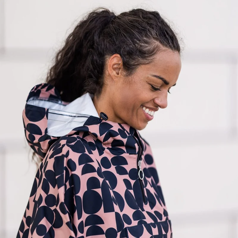 Cape de pluie vélo unisexe Le Temps des Grenouilles - Polyester 100% recyclé