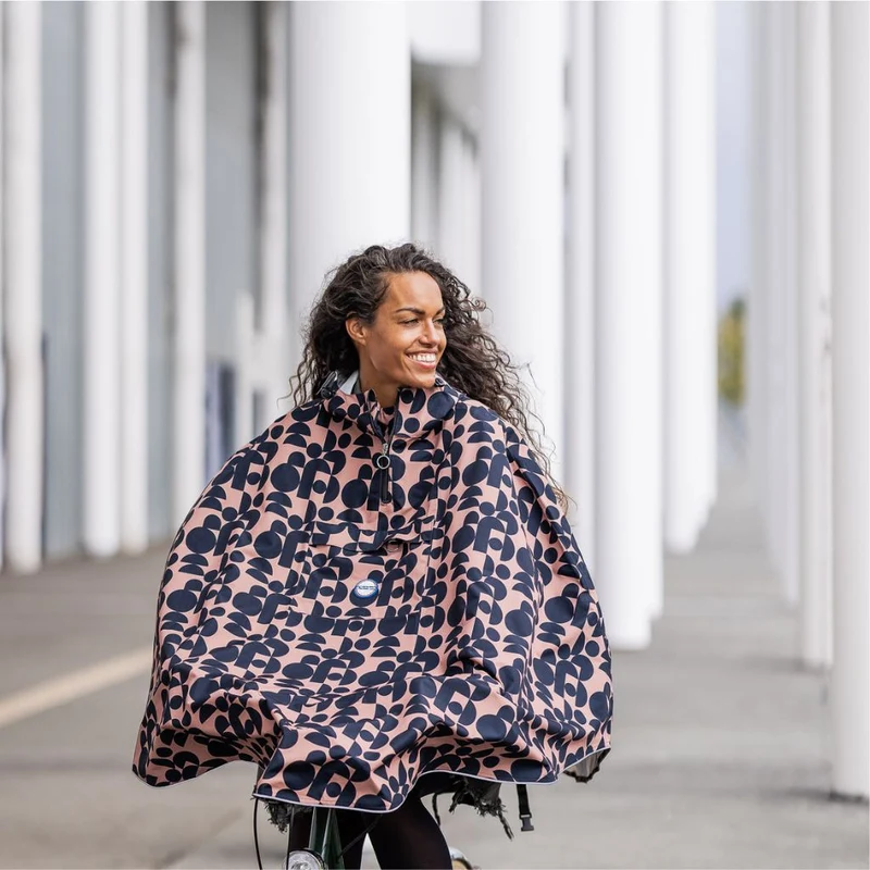 Cape de pluie vélo unisexe Le Temps des Grenouilles - Polyester 100% recyclé
