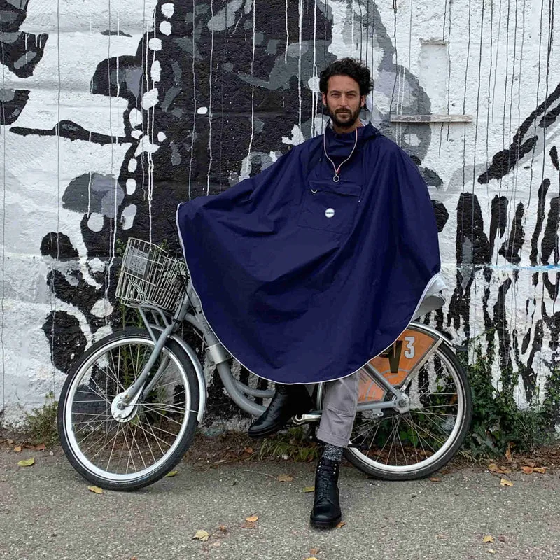 Cape de pluie vélo unisexe Le Temps des Grenouilles - Polyester 100% recyclé