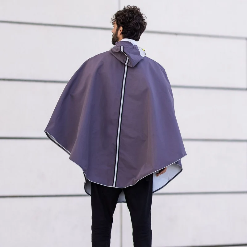 Cape de pluie vélo unisexe Le Temps des Grenouilles - Polyester 100% recyclé