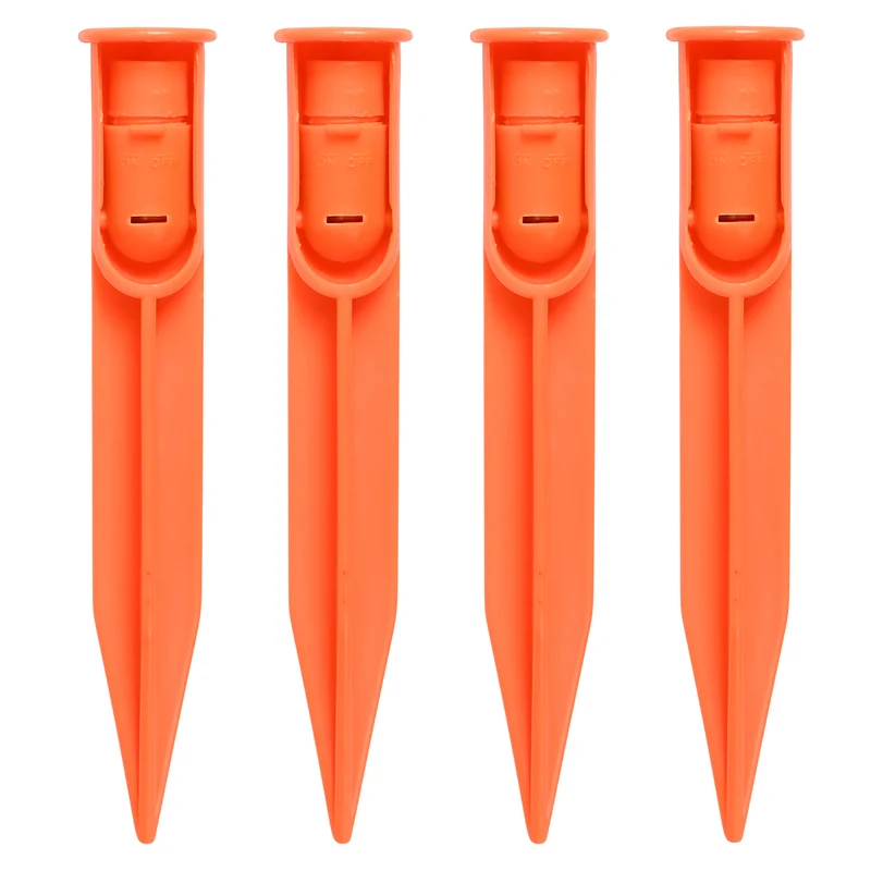 Zeltheringe mit Licht, 4-tlg. – Inklusive 4 x LR41 Batterien, Maße 148 x 24 mm