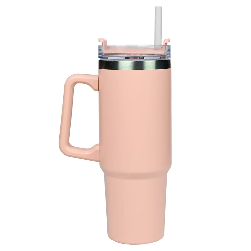 Thermosbecher 900 ml rosa – Höhe 24,5 cm, Durchmesser ø 8,9 - 7,2 cm, Fassungsvermögen 900 ml