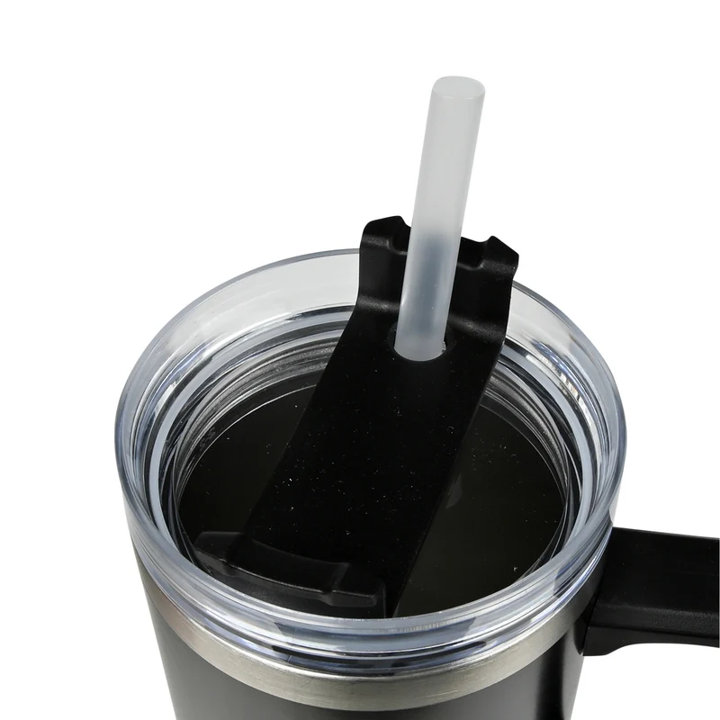 Thermobecher 900 ml schwarz – Höhe 24,5 cm, Durchmesser ø 8,9 – 7,2 cm, Inhalt 900 ml