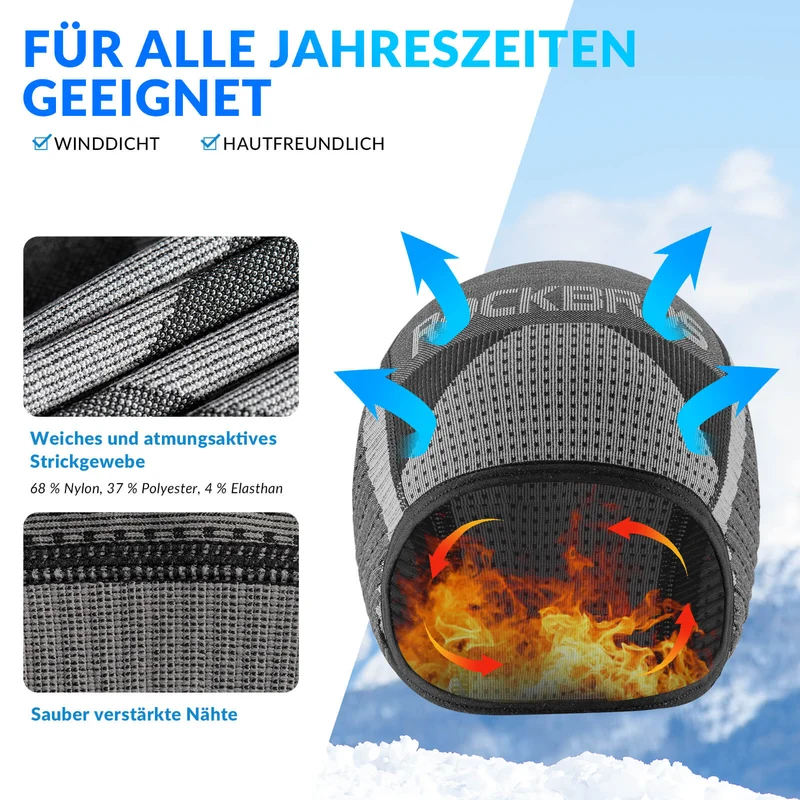 Warm Fahrradmütze Atmungsaktiv Sport Funktionsmütze
