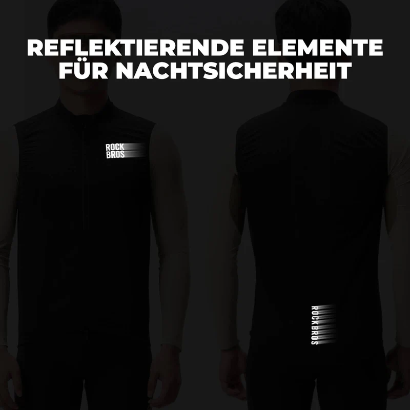Ärmellose Fahrradweste Fahrradjacke Packbar Atmungsaktiv
