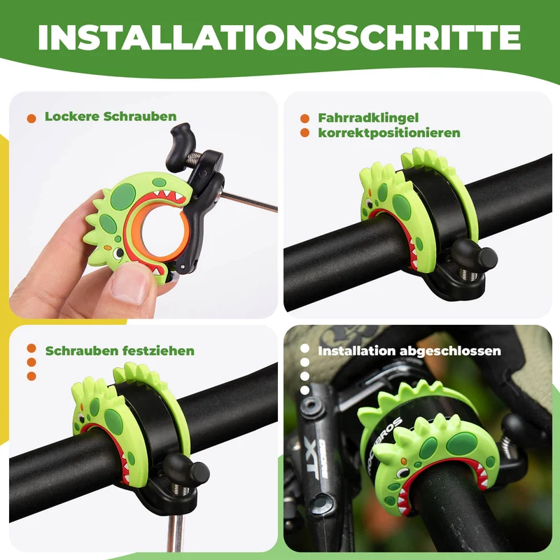 Kinder Fahrradklingel Laut für Lenker 22,2-25,4mm