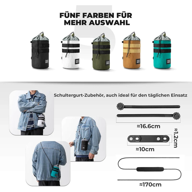 Fahrrad Lenkertasche 1.2L für Trinkflaschen Ø10 cm