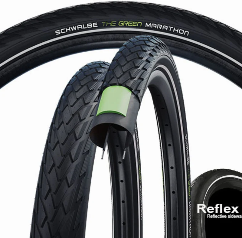 Schwalbe Marathon Tour E-50 GreenGuard, Performance Line Drahtreifen 28" Addix Eco schwarz skin-reflex