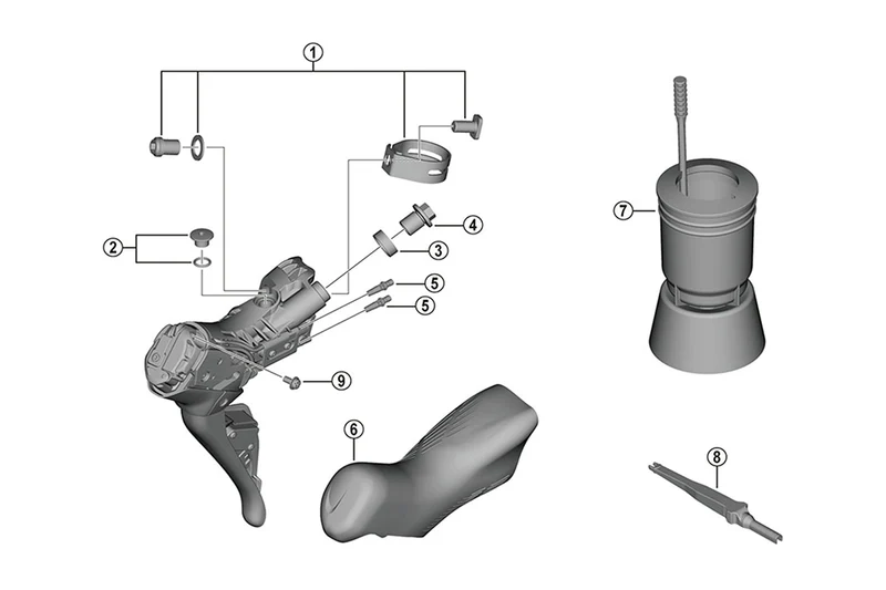 Shimano ST-R8170 Hoods Bracket Covers