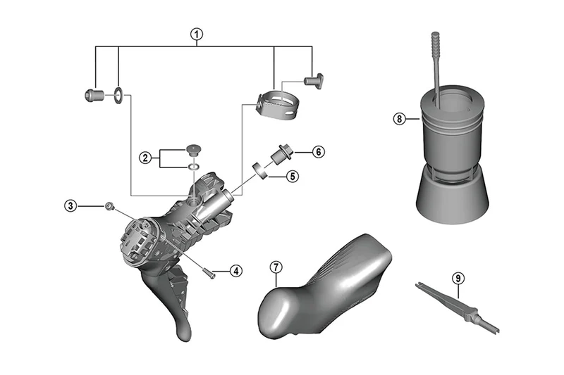 Shimano ST-R7170 Hoods Bracket Covers