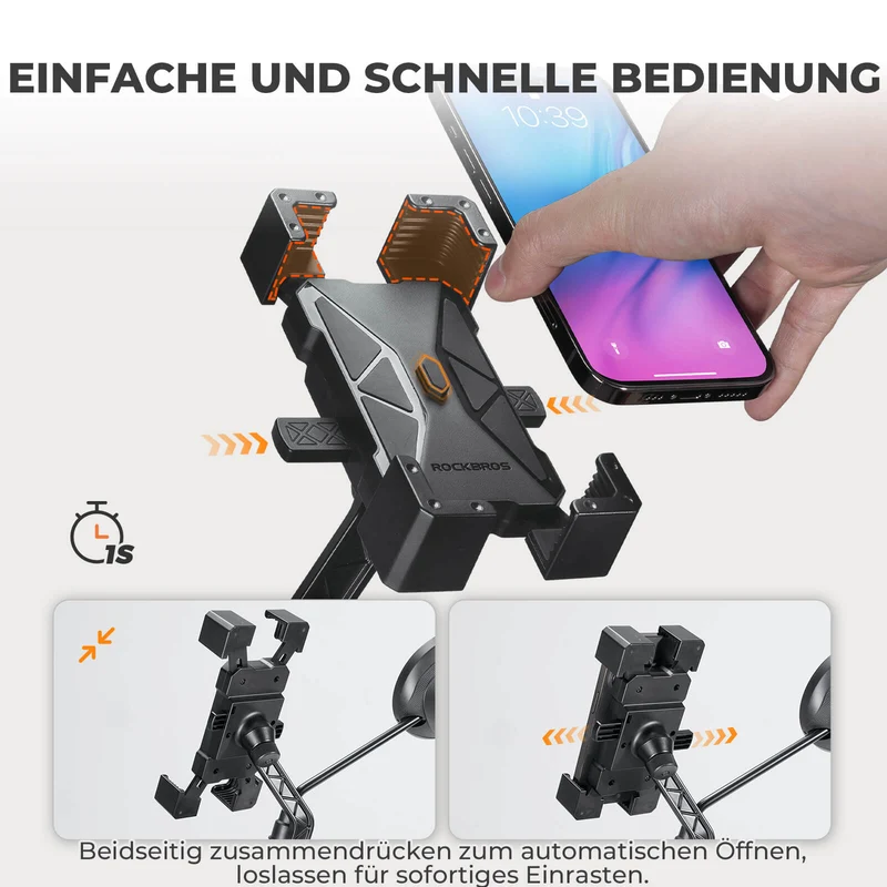 Fahrrad Handyhalterung 360° Drehbar für Handy 4.5~7.2"