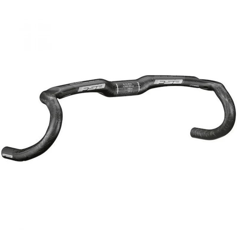 FSA Lenker AGX K-Wing 31,8 x 400 mm Schwarz - ergonomischer Carbon-Gravellenker
