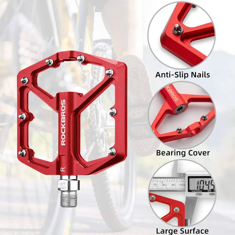 ROCKBROS Aluminium Platform Pedale 9/16 Zoll für MTB E-Bike Stadtrad
