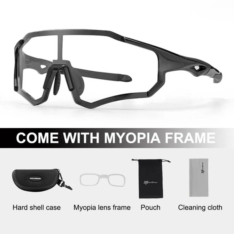 ROCKBROS Photochrome Radsport Brille mit UV400 Schutz