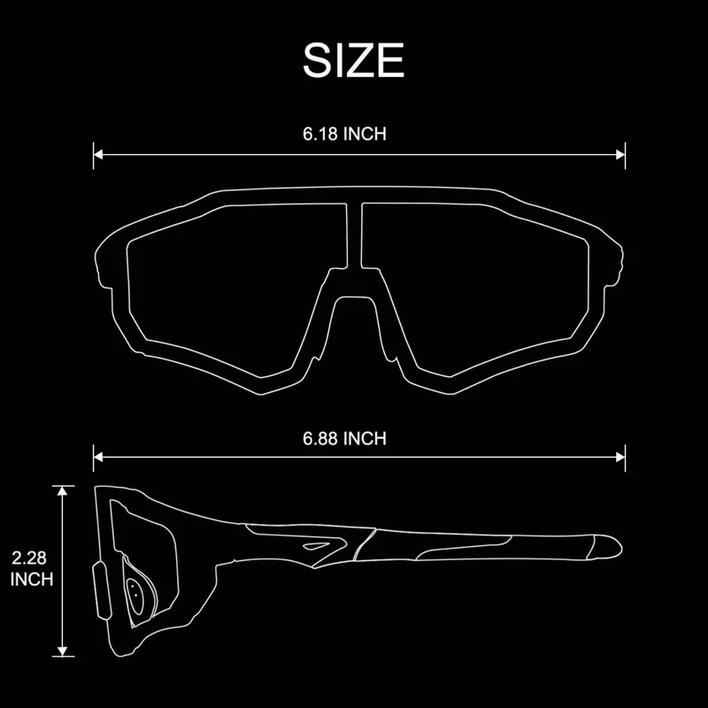 ROCKBROS Photochrome Radsport Brille mit UV400 Schutz