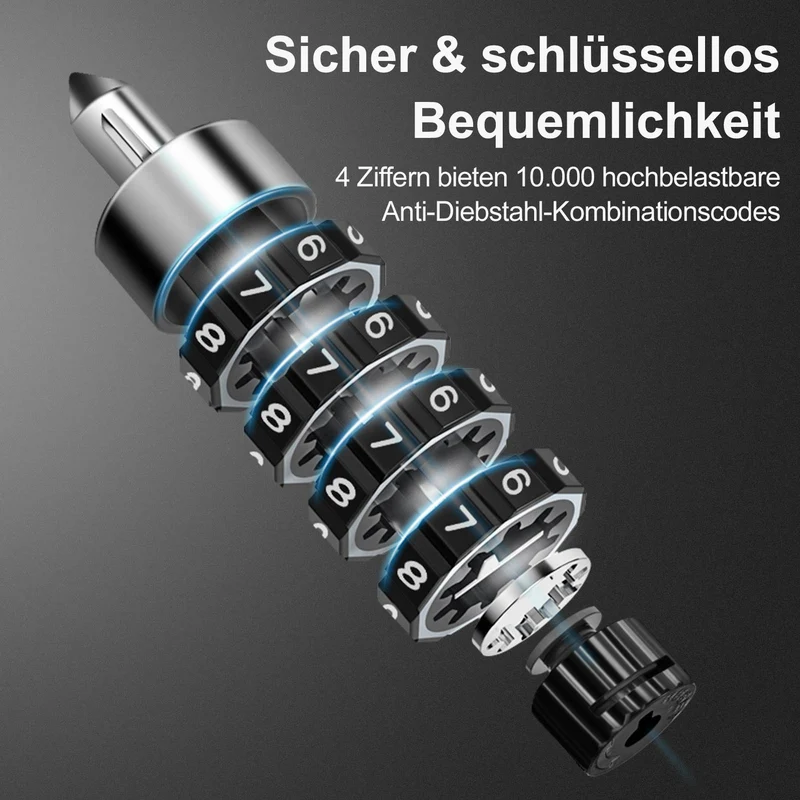 ROCKBROS Zahlenschloss mit 4-stelligem Zahlencode 96 cm Länge